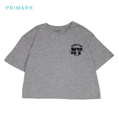 کراپ دخترانه خاکستری برند PRIMARK