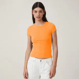 تیشرت زنانه و دخترانه طرح کبریتی نارنجی برند COTTON ON