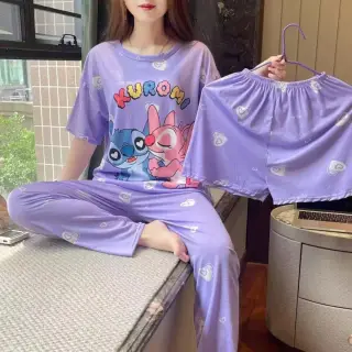 ست راحتی سه تیکه زنانه طرح کرومی
