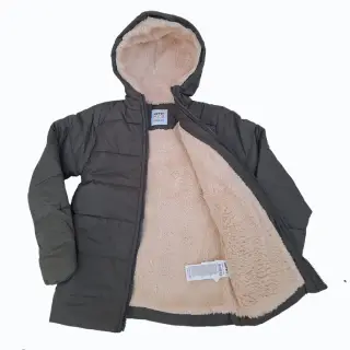 کاپشن داخل خز برند KOTON KIDS زیتونی 2تا3 سال