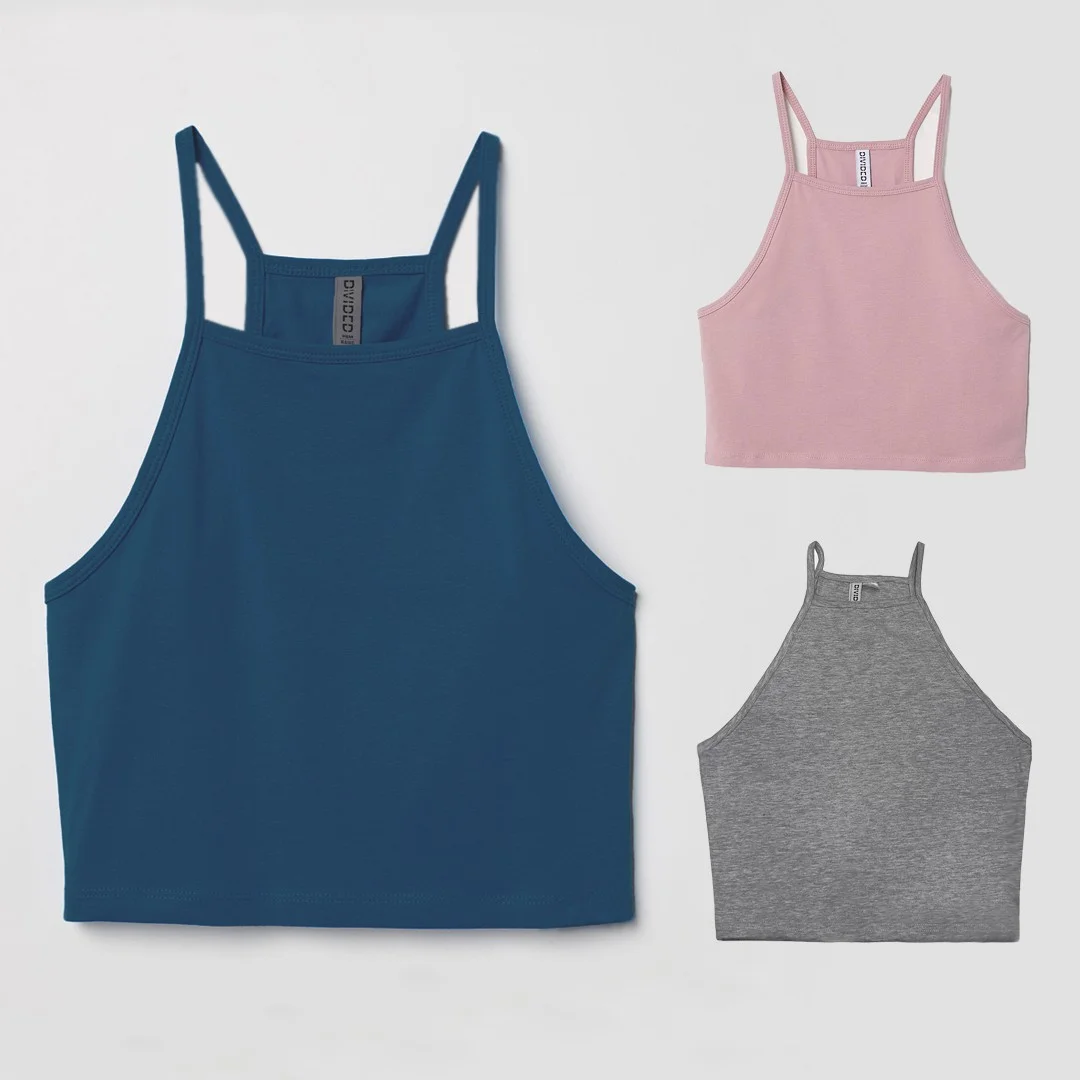 کراپ تاپ زنانه وارداتی برند H&M