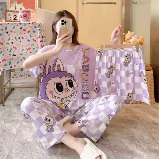 ست راحتی سه تیکه زنانه طرح لبوبو