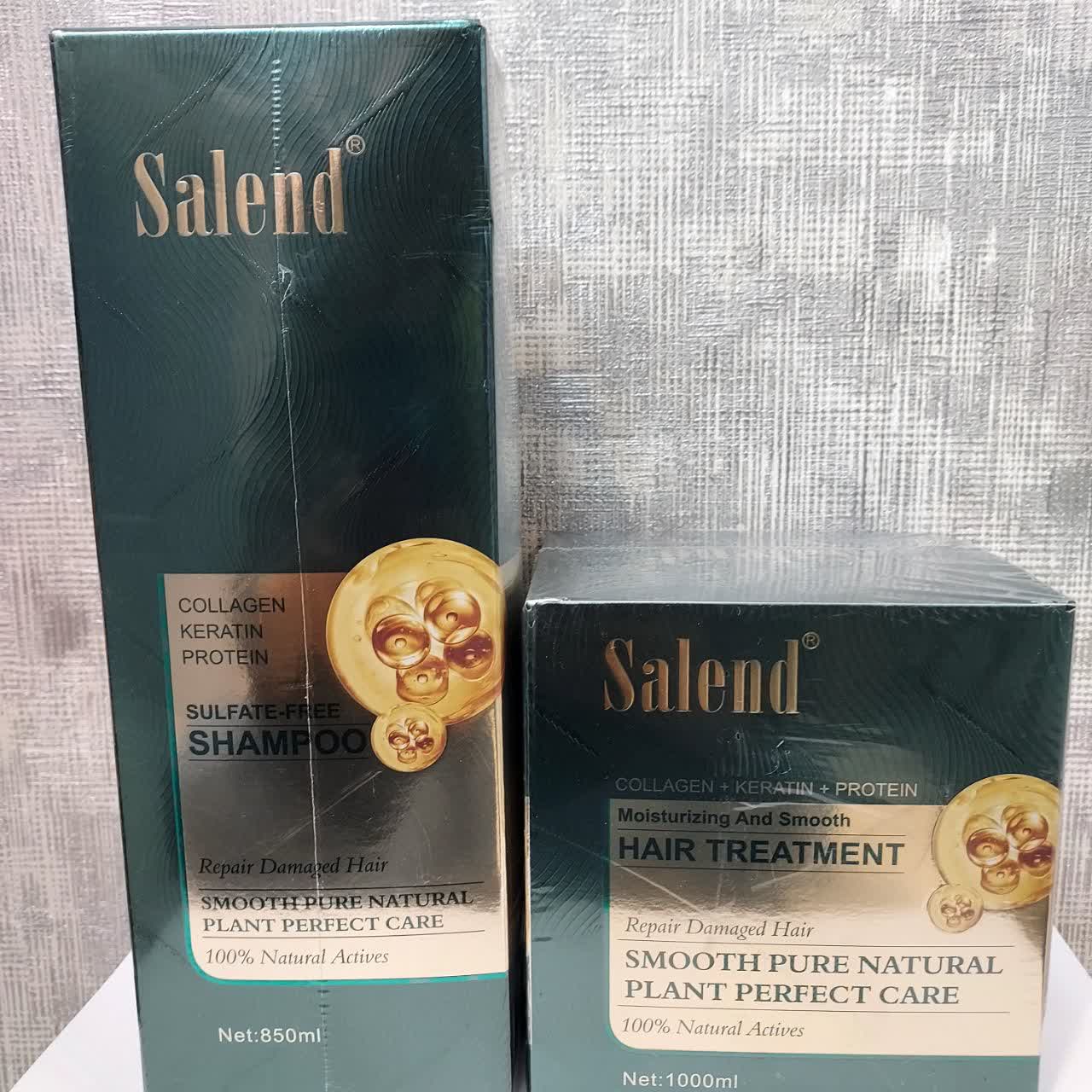 شامپو بدون سولفات و ماسک مو سالند Salend Collagen Keratin Protein | ترمیم، آبرسانی و احیای موهای آسیب‌دیده