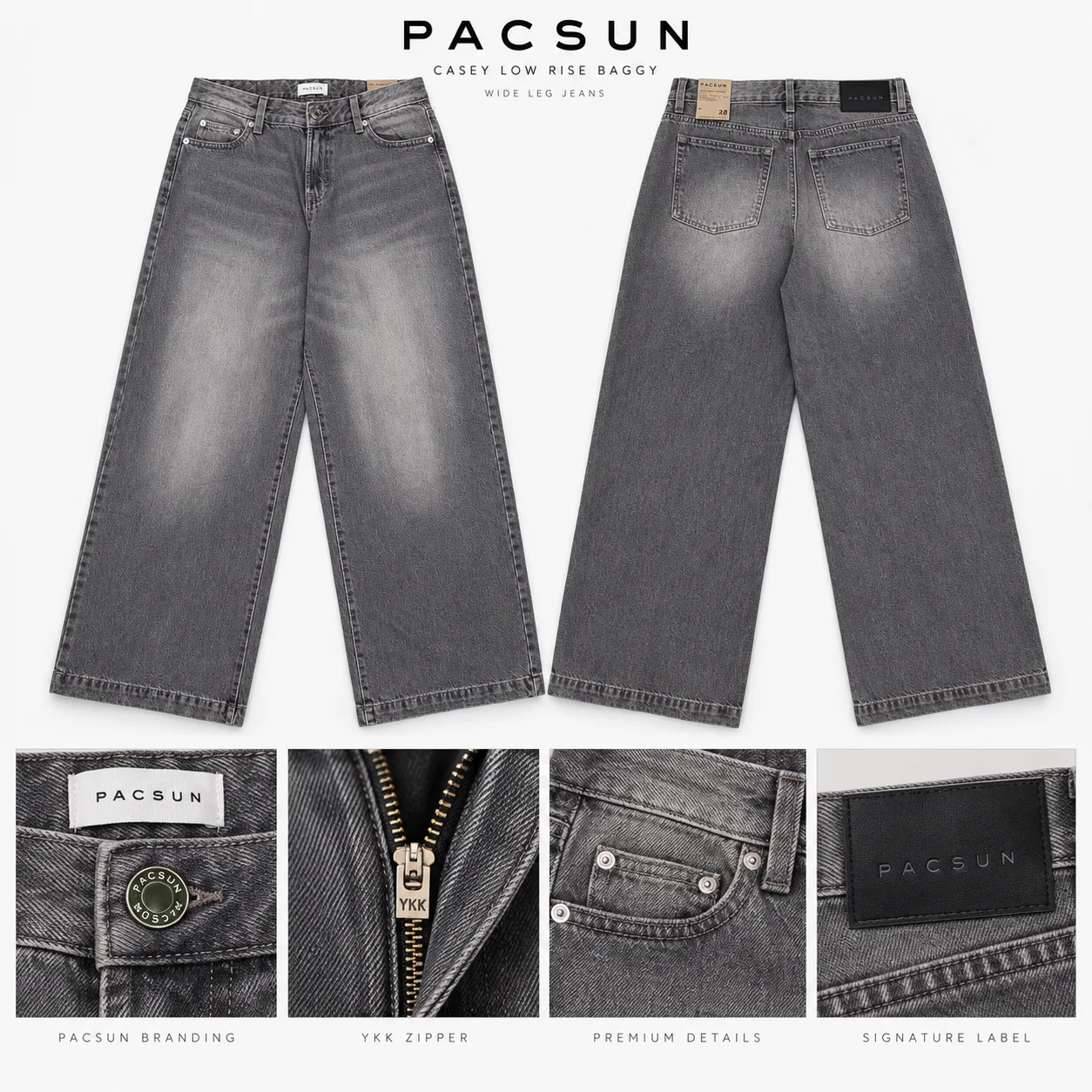 شلوار جین واید لگ زنانه برند PACSUN