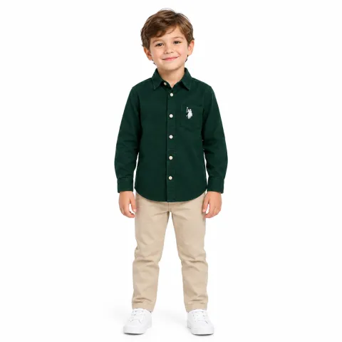 پیراهن پسرانه نخی برند POLO
