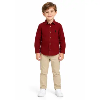 پیراهن پسرانه نخی برند POLO