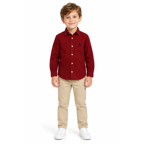 پیراهن پسرانه نخی برند POLO