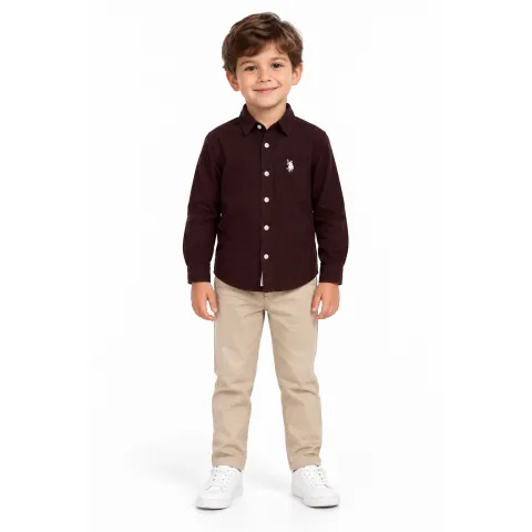 پیراهن پسرانه نخی برند POLO