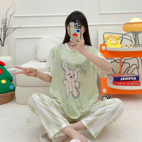 ست دو تیکه راحتی زنانه طرح خرگوش